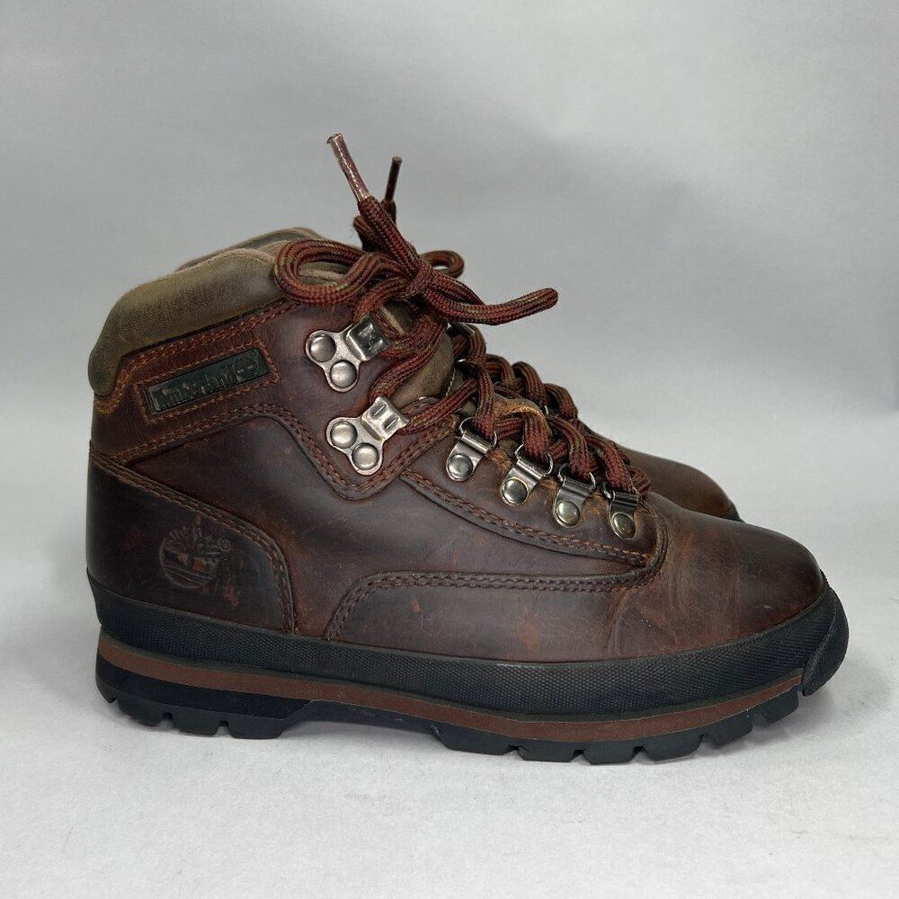 Timberland Boots Women’s 6.5 Euro Hiking Brown Leather Vintage Trail‎ Work Shoes